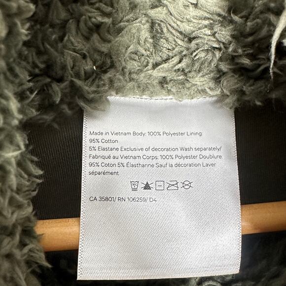 LULULEMON Warm Restore Sherpa Pullover Army Green Sz M/L - Picture 5 of 6